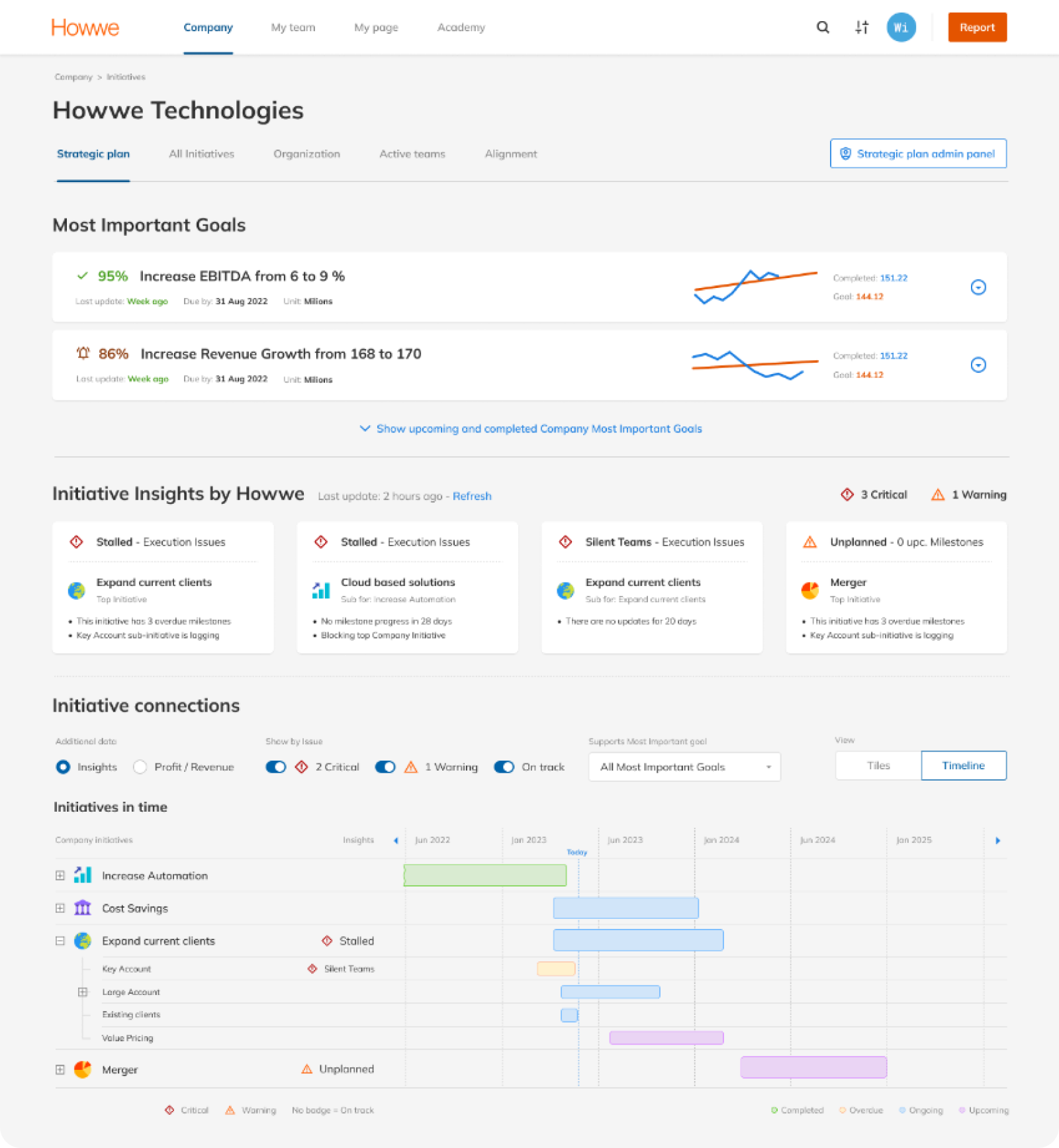 Howwe Strategic Plan - CEO view